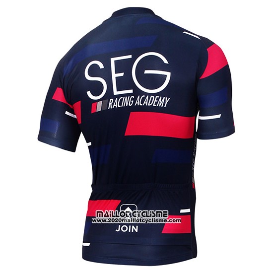 2017 Maillot Ciclismo SEG Racing Academy Bleu et Rouge Manches Courtes et Cuissard